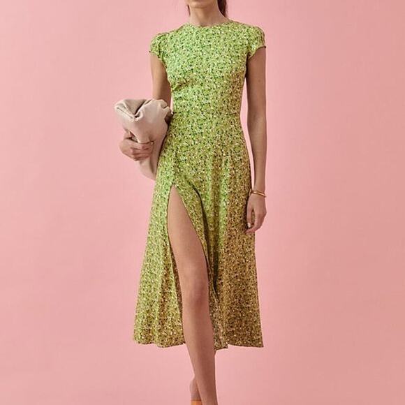 Reformation Dresses & Skirts - Reformation Gavin Dress in Samantha Light Green Floral Size 2